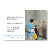 'everything must go' postcard